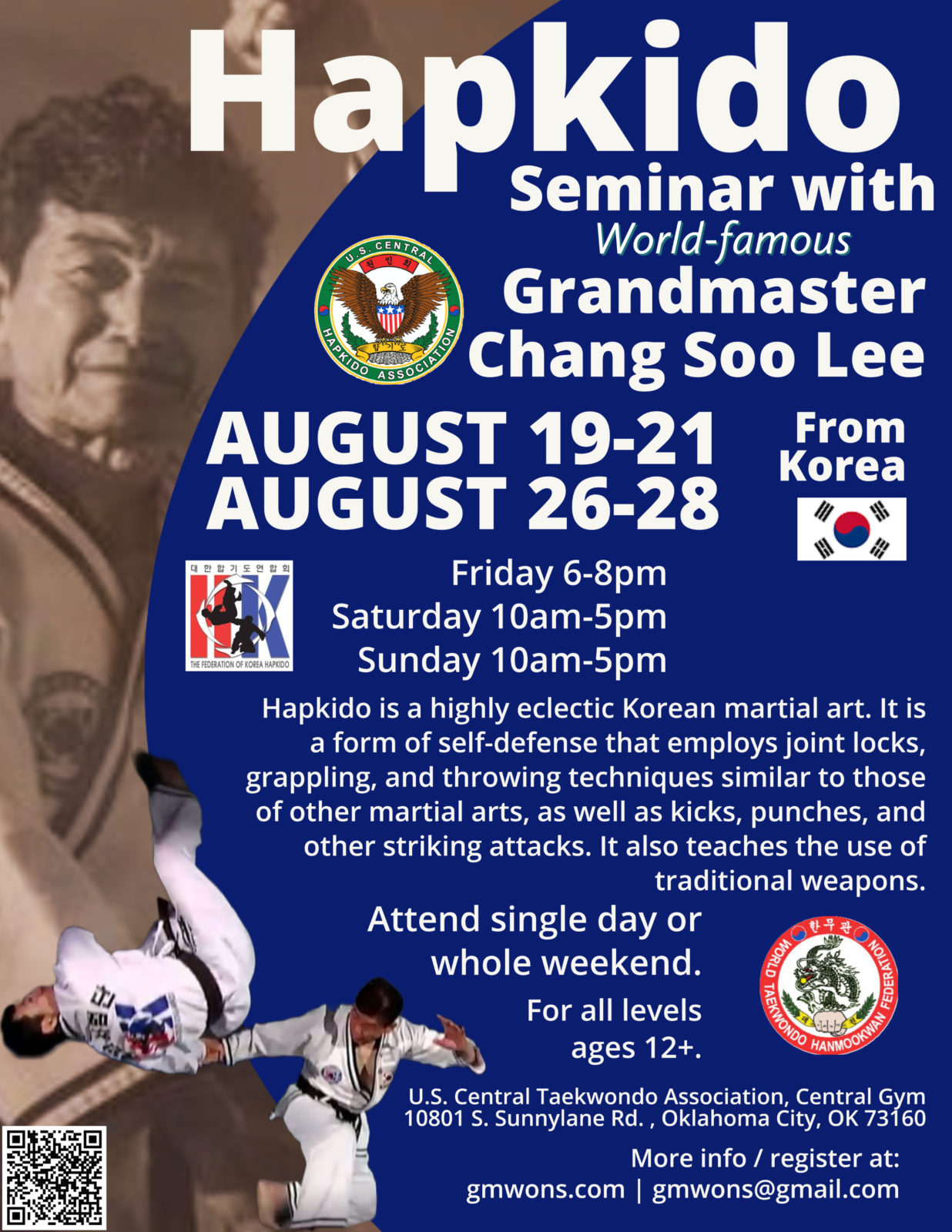 Hapkido Seminar With Grandmaster Chang Soo Lee | Grandmaster Won's ...